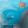 Underwater mural looking up