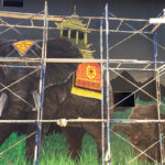 painting giant elephant mural