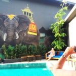 Giant elephant mural