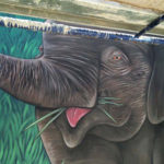 elephant wall mural