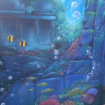 under sea wall mural
