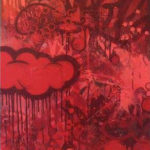 red clouds art