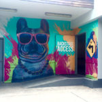backstage access mural