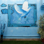 flying dove mural