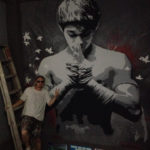 boxing mural artist