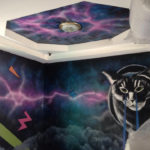 nightclub mural cats space interior
