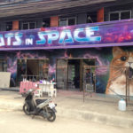nightclub mural cats space signage