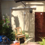 hostel before painted mural