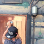 hostel painting jungle door