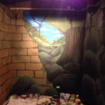 indoor jungle mural