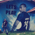 play football mural artist
