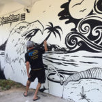 painting goodtime hostel mural