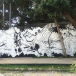 adventure hostel wall mural