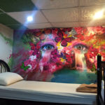 abstract wall mural