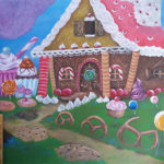 wonderland tea party mural