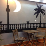 tropical moonlight mural