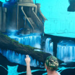 christopher thomas painting temple mural