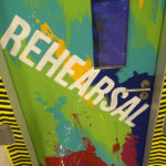 W hotel mural painted rehearsal door
