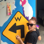 W hotel mural painting parrots