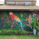jungle parrot mural