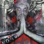 mystical man prayer art