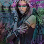 red indian woman art