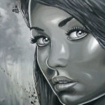 black white portrait