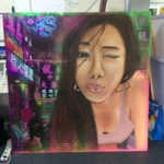 winking girl portrait