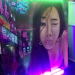 winking girl portrait