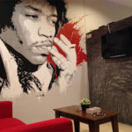 Jimi Hendrix wall mural