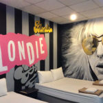 Blondie hostel wall mural
