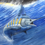 swordfish mural