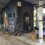 waterfall painted mural