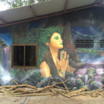 mystical waterfall mural