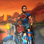superman bike mural