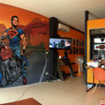 superman bike mural