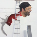 painting tennis mural