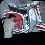 painting vespa mural