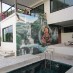 mystical couple poolside mural