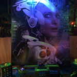 live action painting cyborg